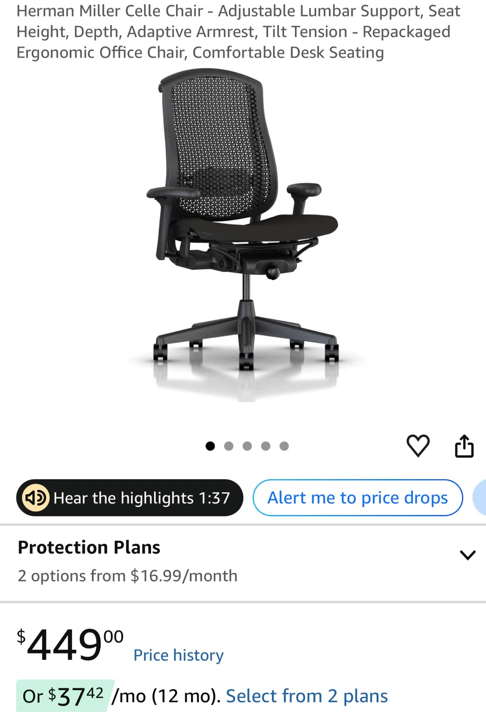 Herman Miller Celle Ergonomic Office Chair