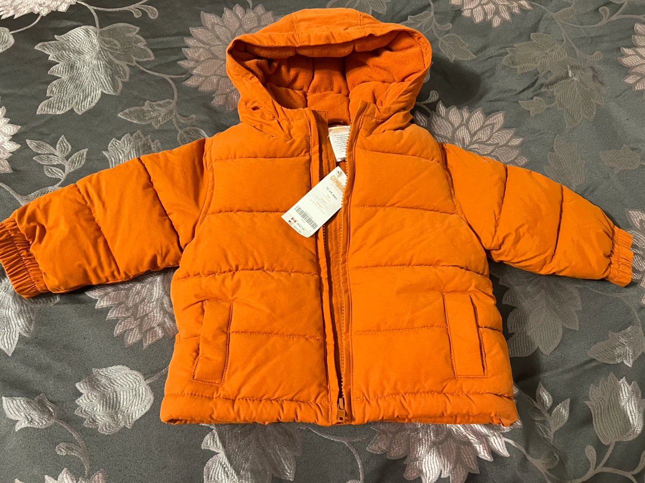 New Gymboree Orange Puffer Jacket 12-24 Months