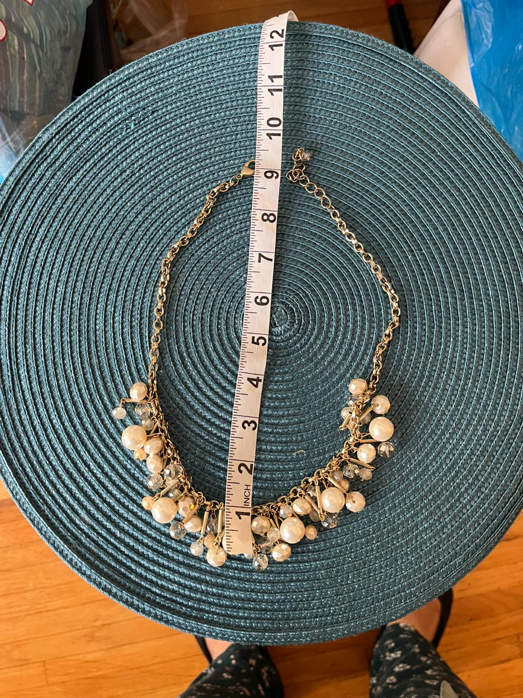 Statement Necklace with Faux Pearls and Crystals - photo 2