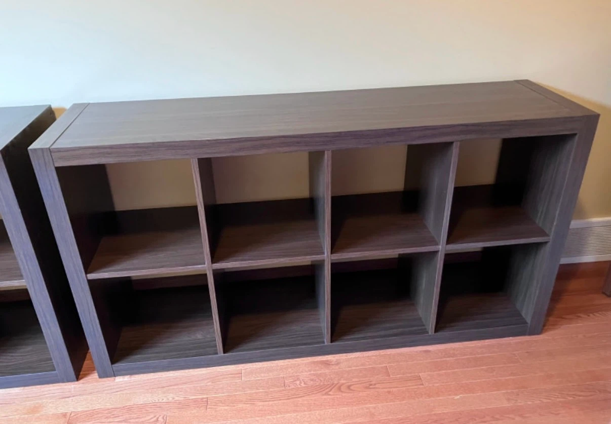 IKEA KALLAX 2x4 shelf in brown