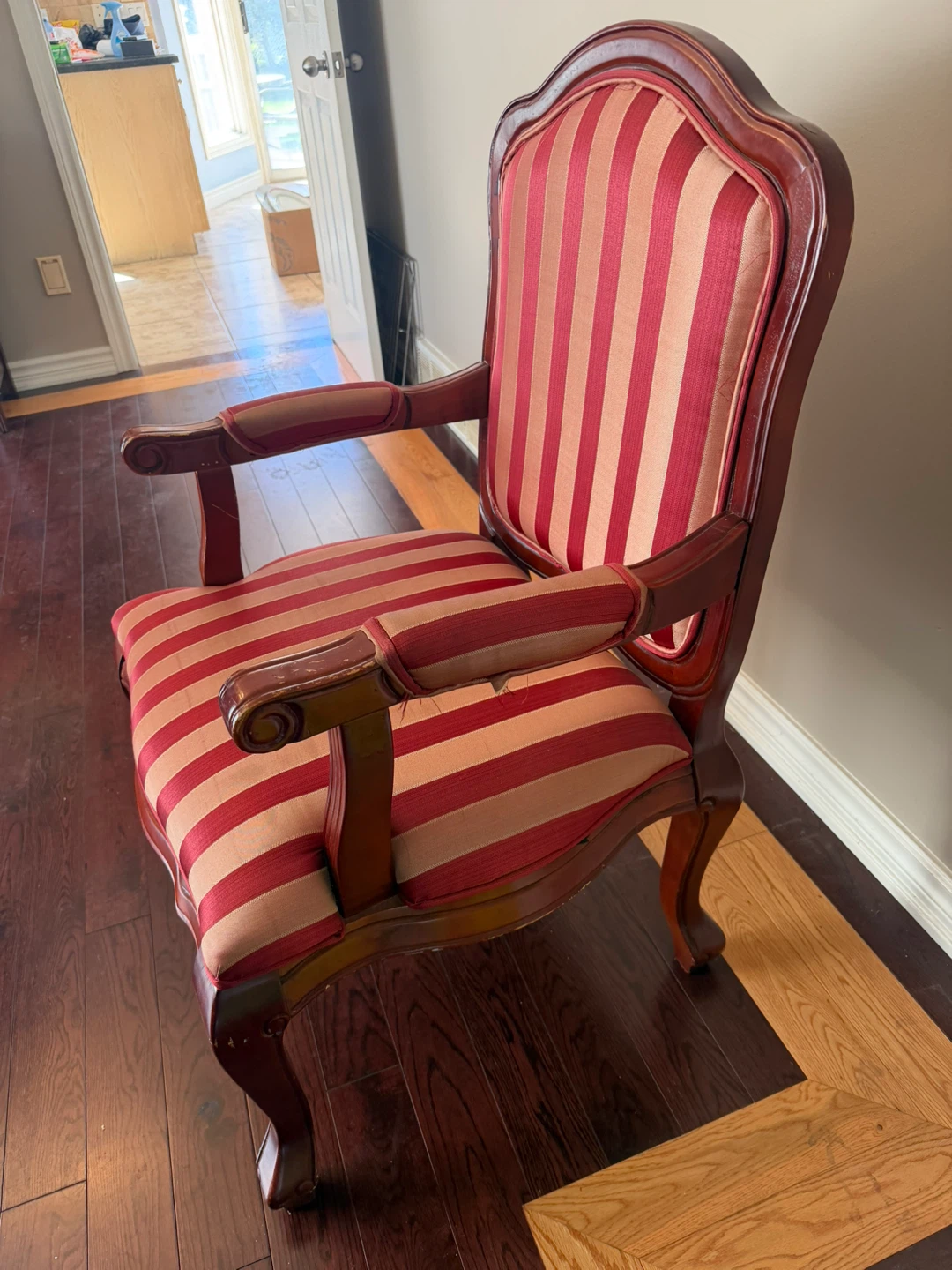 Vintage Striped Accent Chair - photo 2