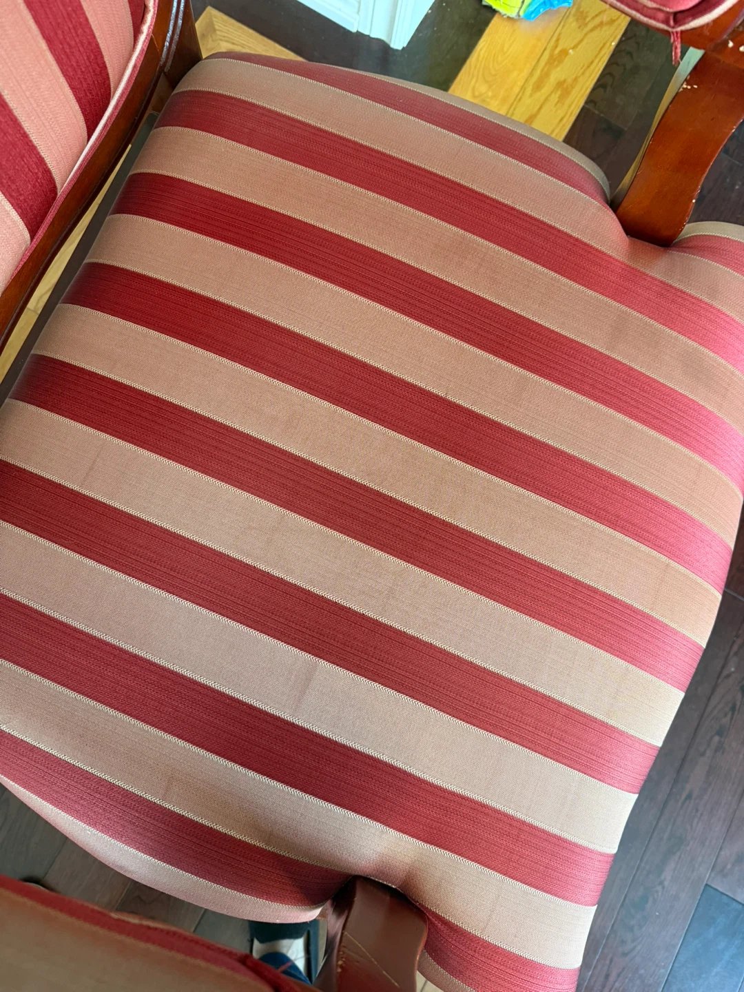 Vintage Striped Accent Chair - photo 4