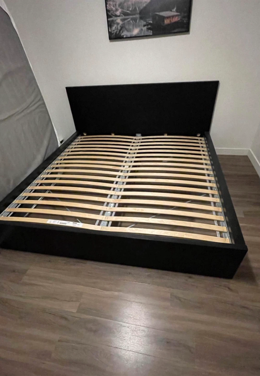 IKEA KING bed frame in black brown MALM series