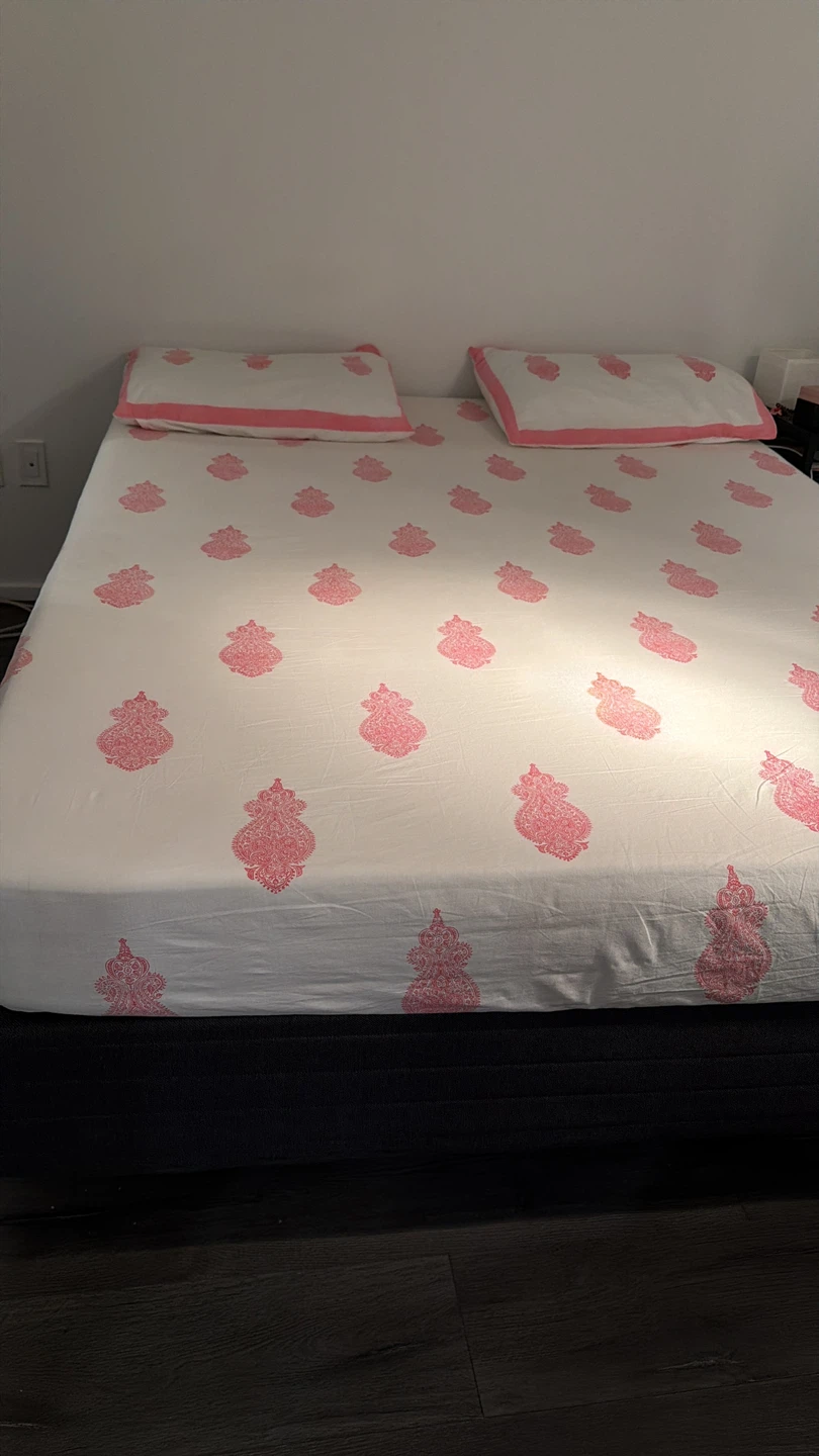 Moving out sale -Queen bed frame with mattress