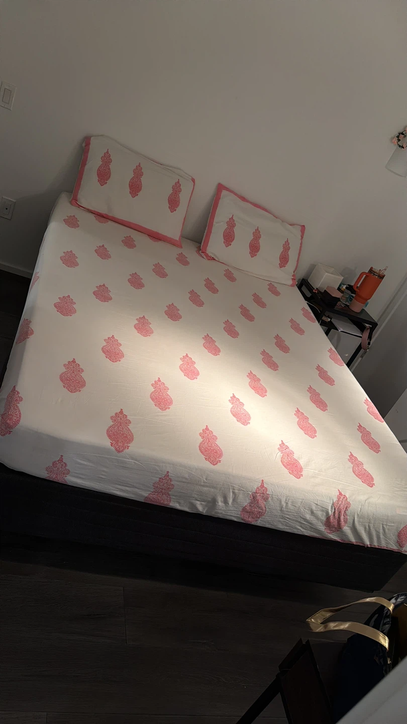 Moving out sale -Queen bed frame with mattress - photo 3