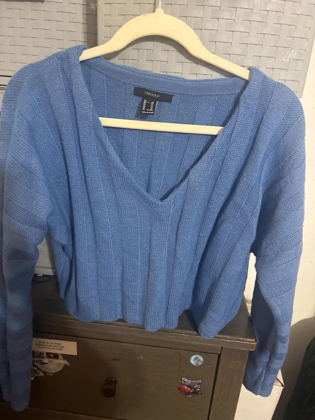 Forever 21 Light Blue Ribbed Sweater XS