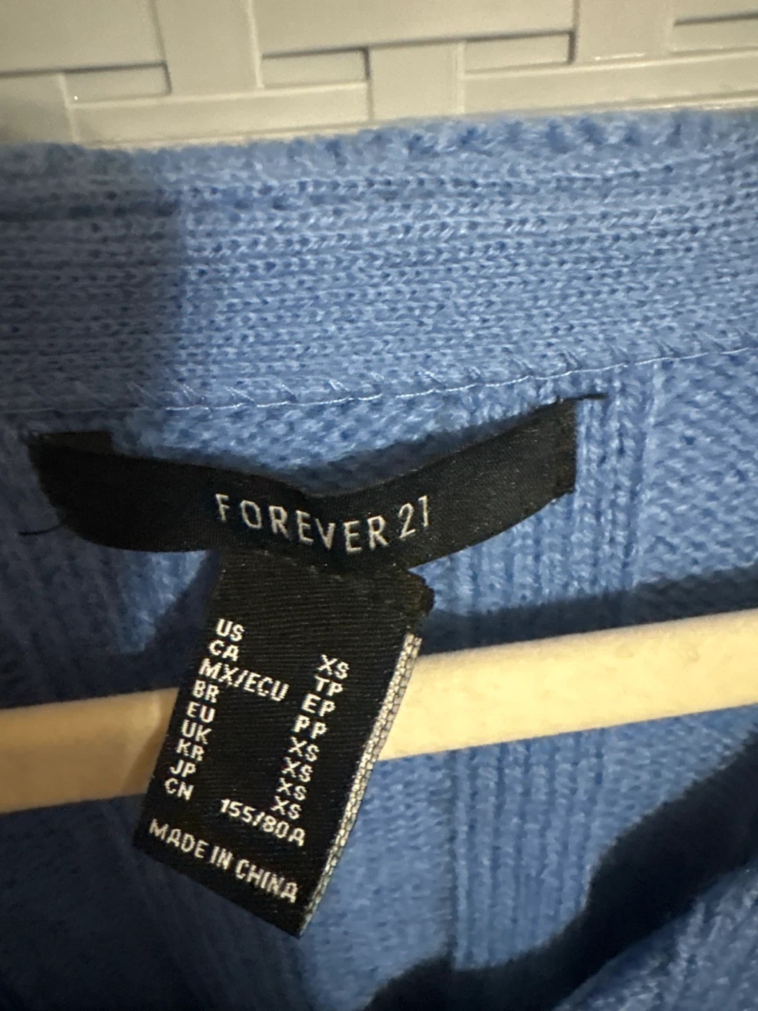 Forever 21 Light Blue Ribbed Sweater XS - photo 2