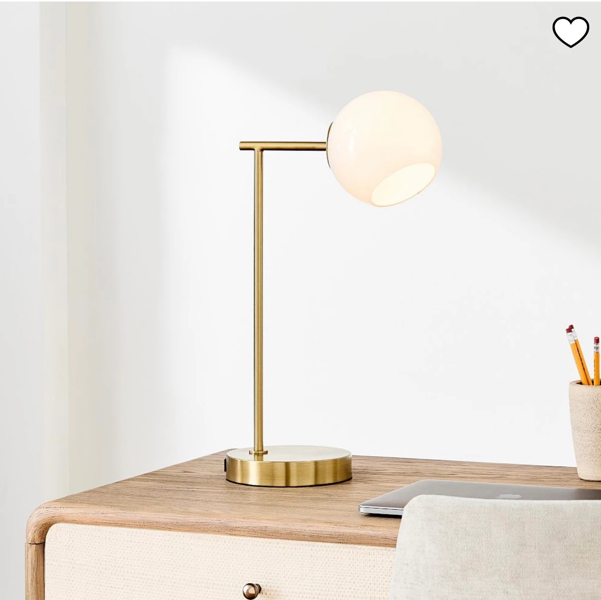 West Elm Staggered Glass USB Table Lamp