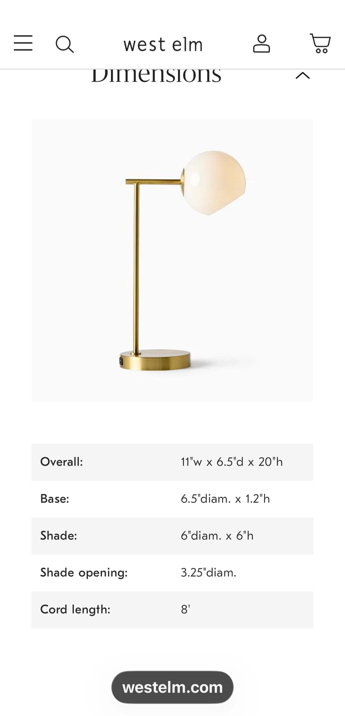 West Elm Staggered Glass USB Table Lamp - photo 3