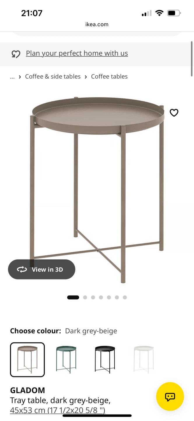 IKEA Gladom Tray Table, Dark Grey-Beige - photo 3