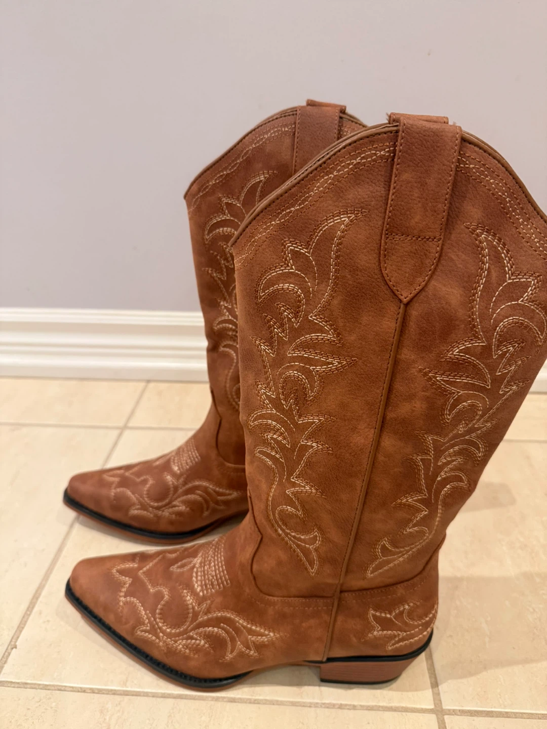 Women's Brown Cowboy Boots US 9.5