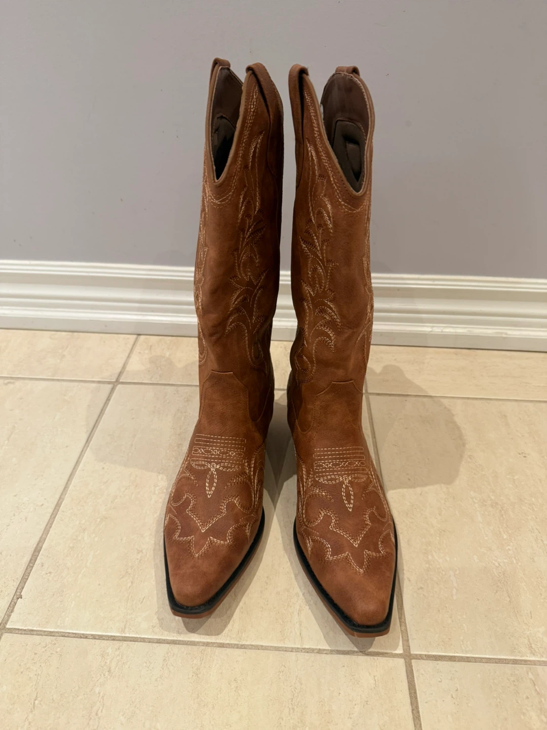 Women's Brown Cowboy Boots US 9.5 - photo 2