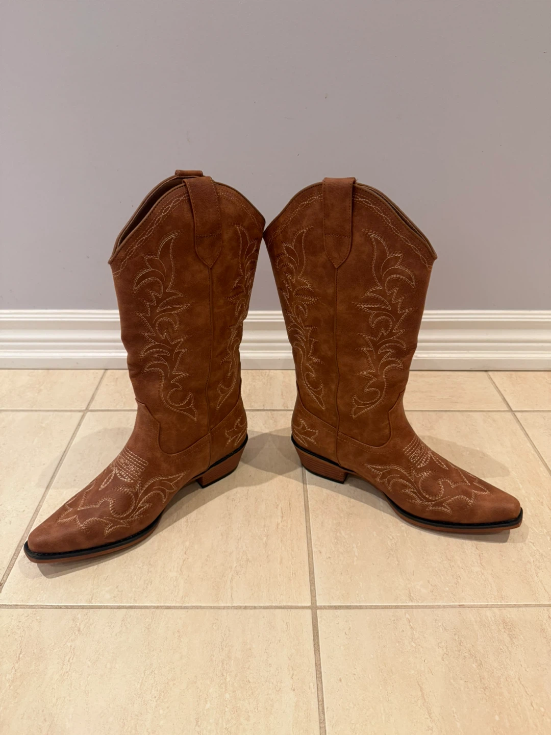 Women's Brown Cowboy Boots US 9.5 - photo 3