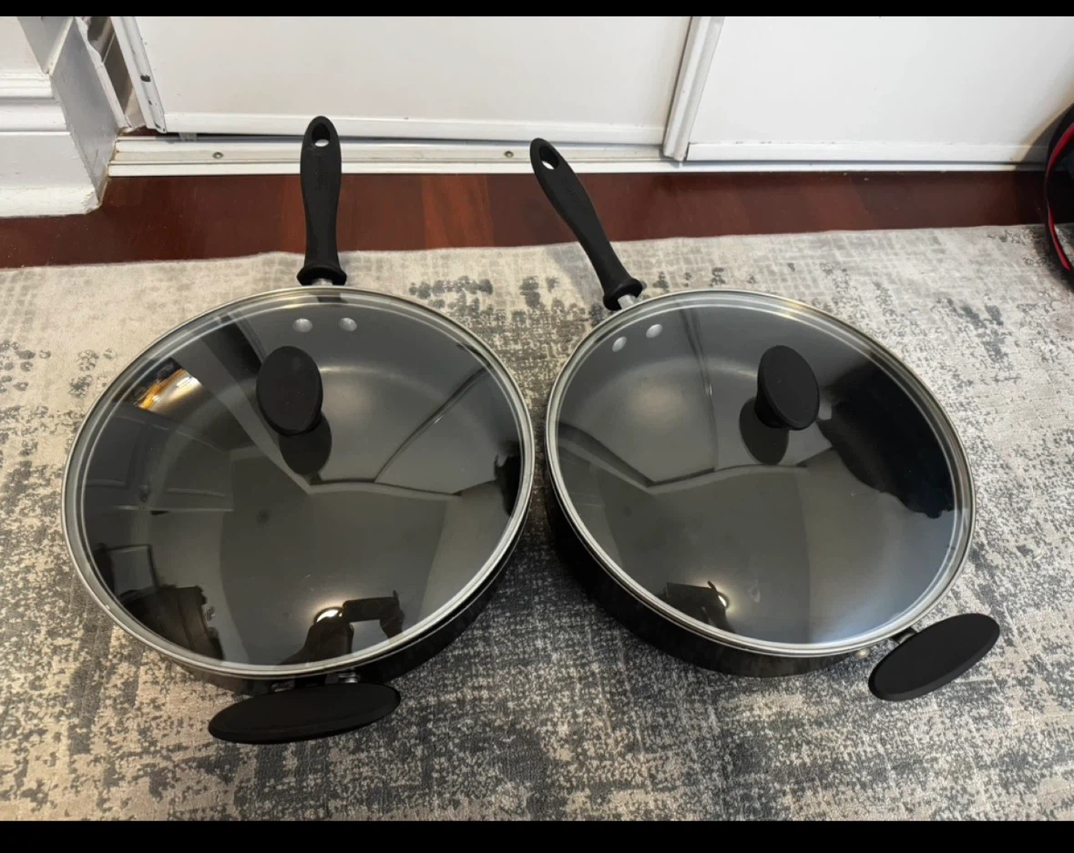 Bifavetti Frying Pans with Lids - Set of 2