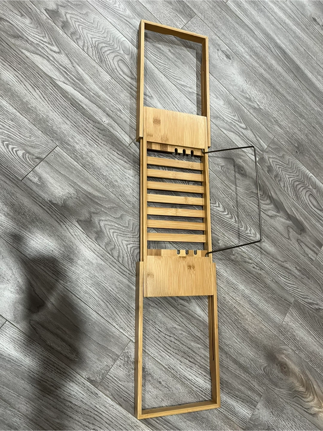 Adjustable Bamboo Bathtub Tray - photo 2