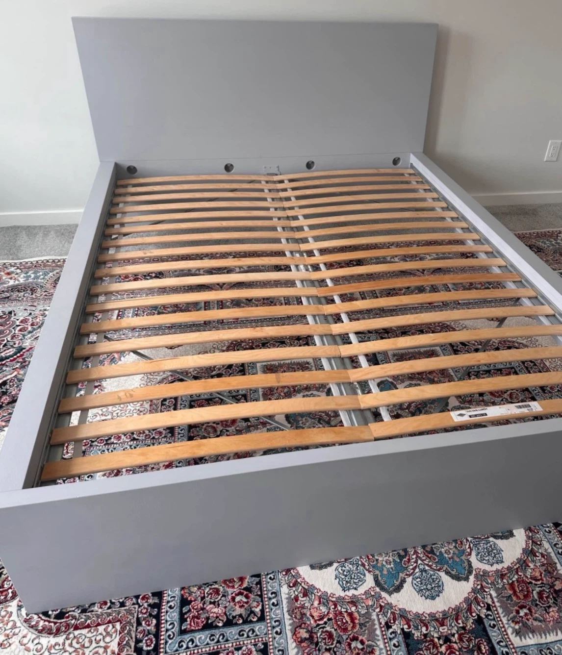 IKEA King size bed frame light grey colour