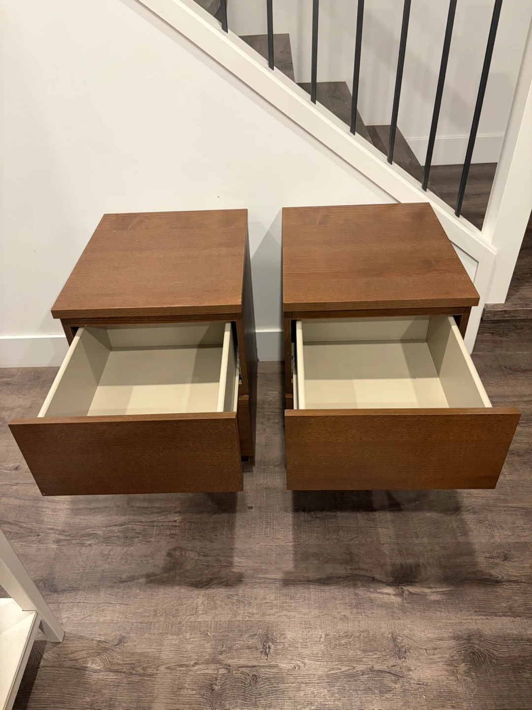pair of IKEA nightstands in brown - photo 2