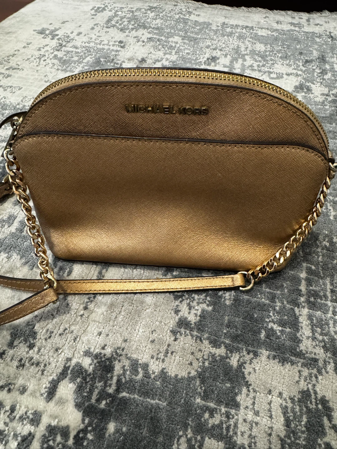 Michael Kors Metallic Gold Crossbody Bag