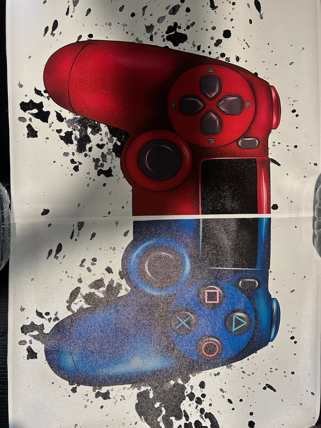 Dual PlayStation Controller Wall Art Canvas