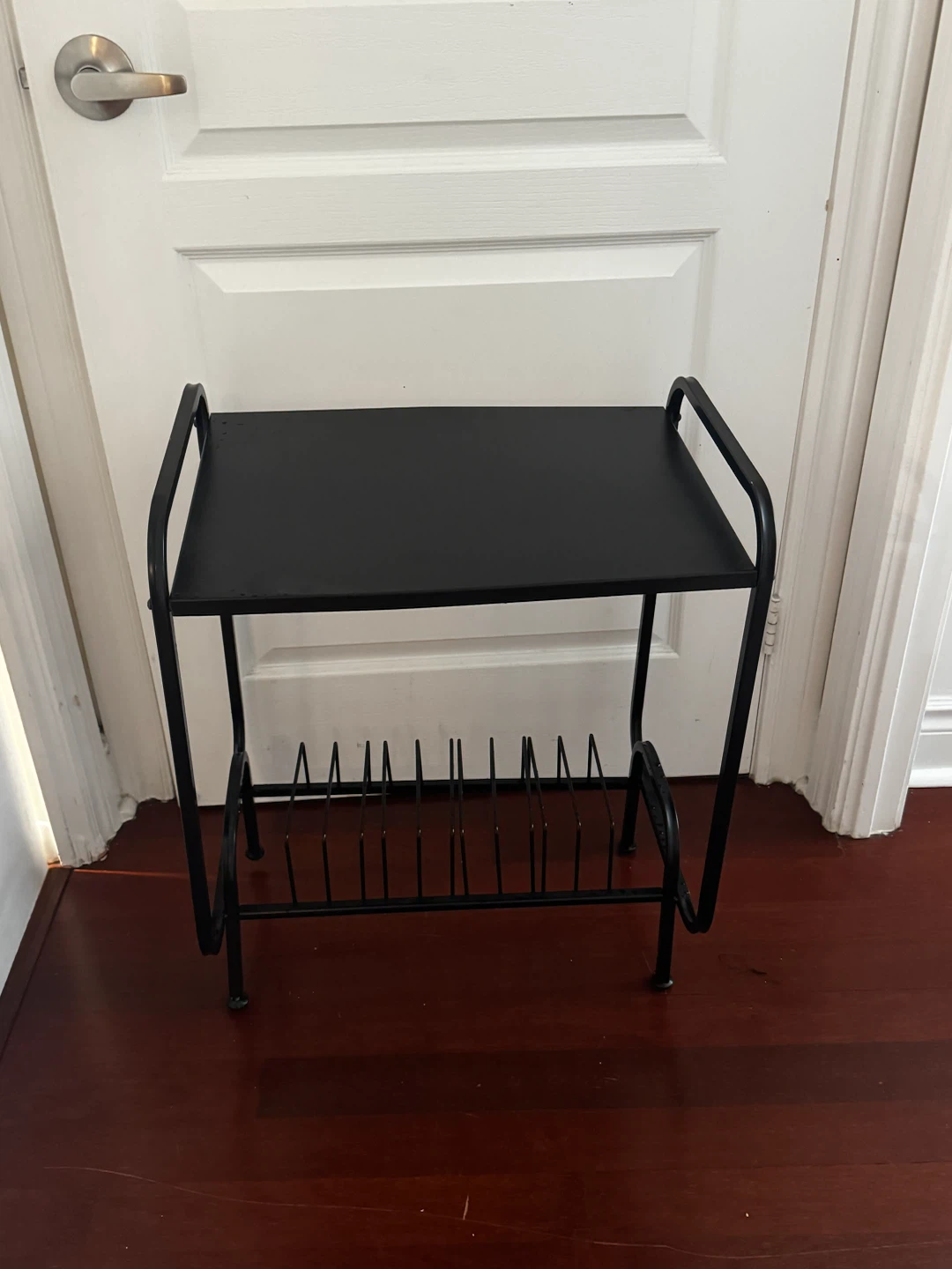 Black Metal Record Stand Side Table