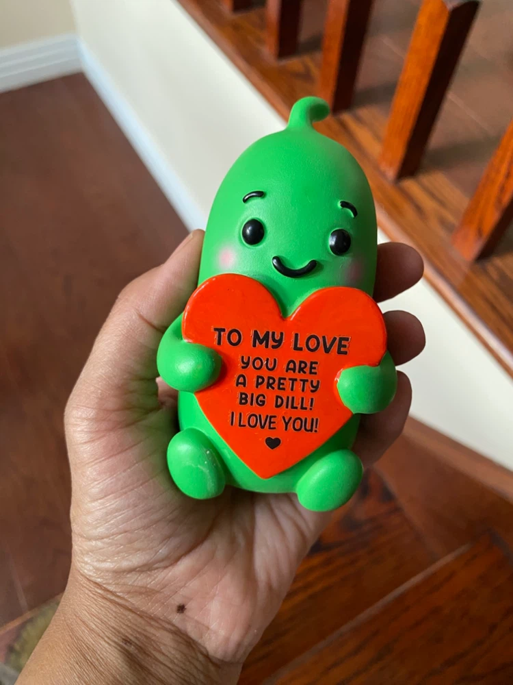 Novelty Pickle Figurine With Heart