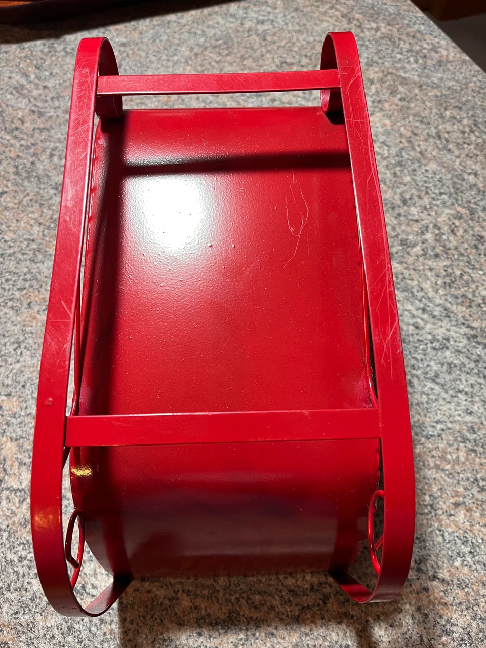 Red Metal Decorative Christmas Sleigh - photo 3