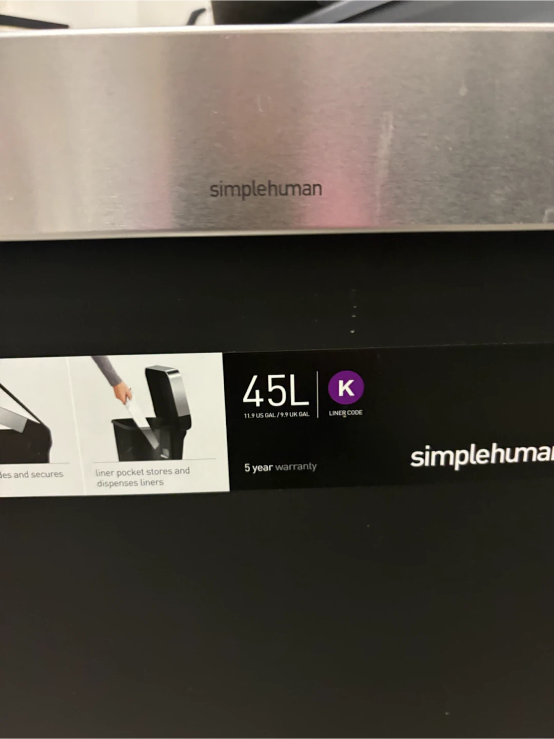 simplehuman 45L Step Trash Can