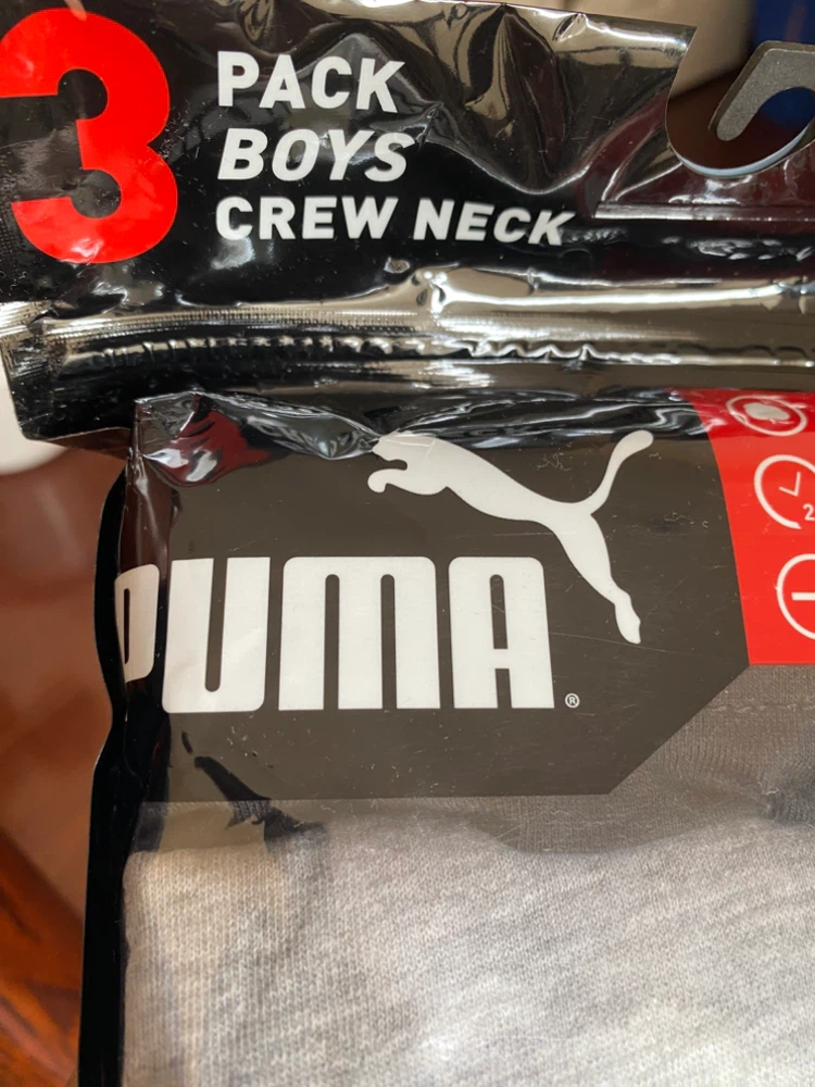 Puma Boys 3-Pack Crew Neck T-Shirts Size M - photo 3