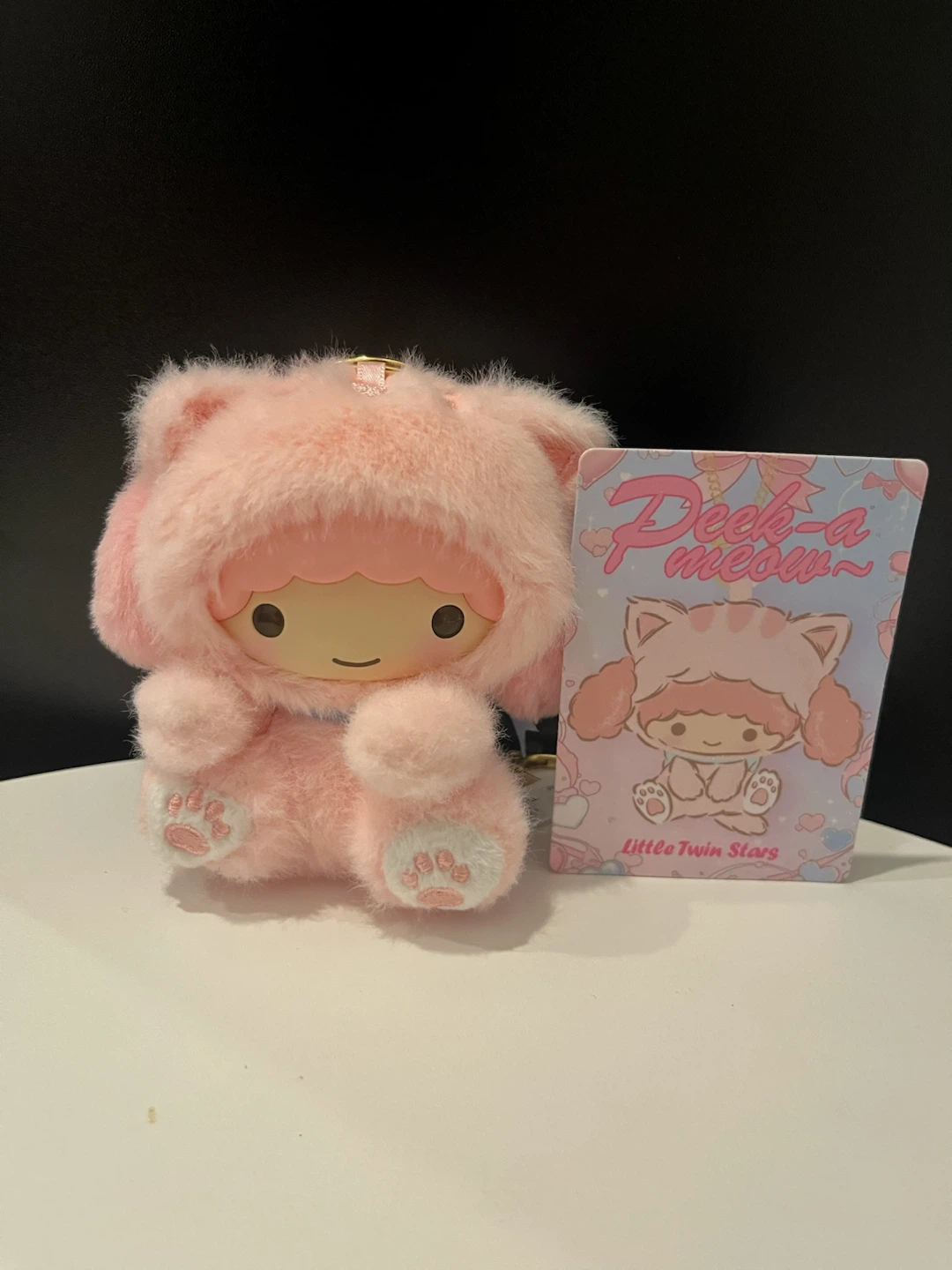 Little Twin Stars Peek-a-Meow Plush Keychain
