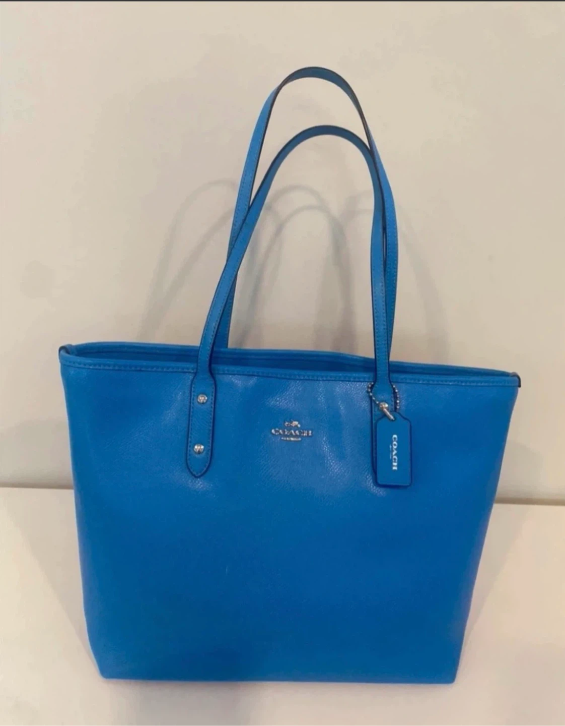 Bright Blue Coach Tote Bag