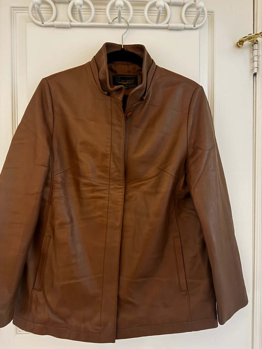 One Way Brown Leather Jacket