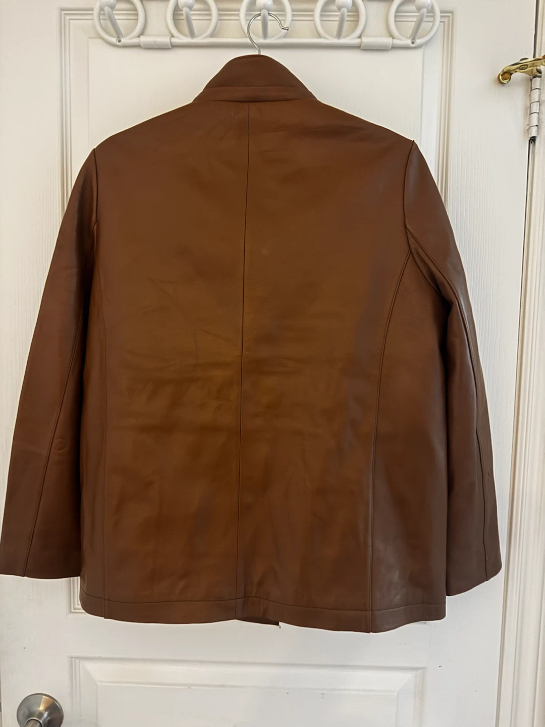 One Way Brown Leather Jacket - photo 2