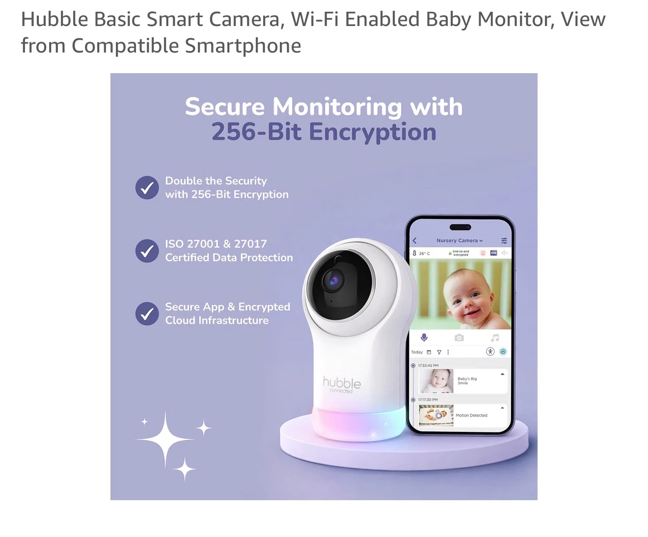 Hubble Connected Nursery Pal Glow Smart Baby Monitor - photo 3