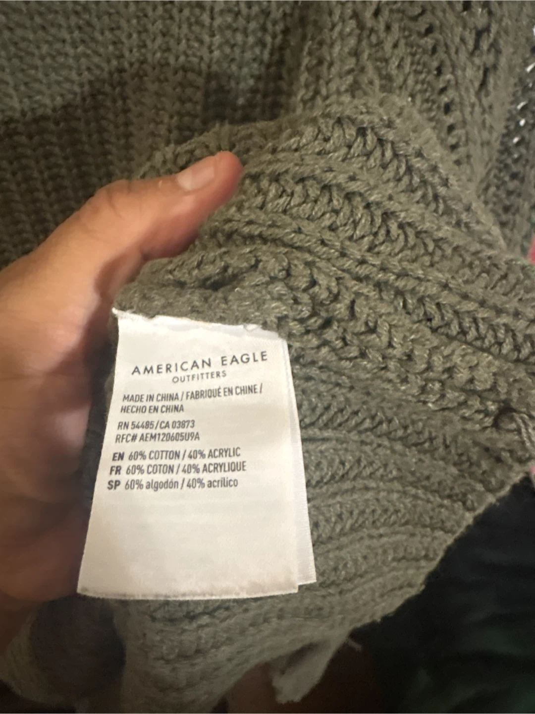 American Eagle Olive Green Knit Sweater - photo 4
