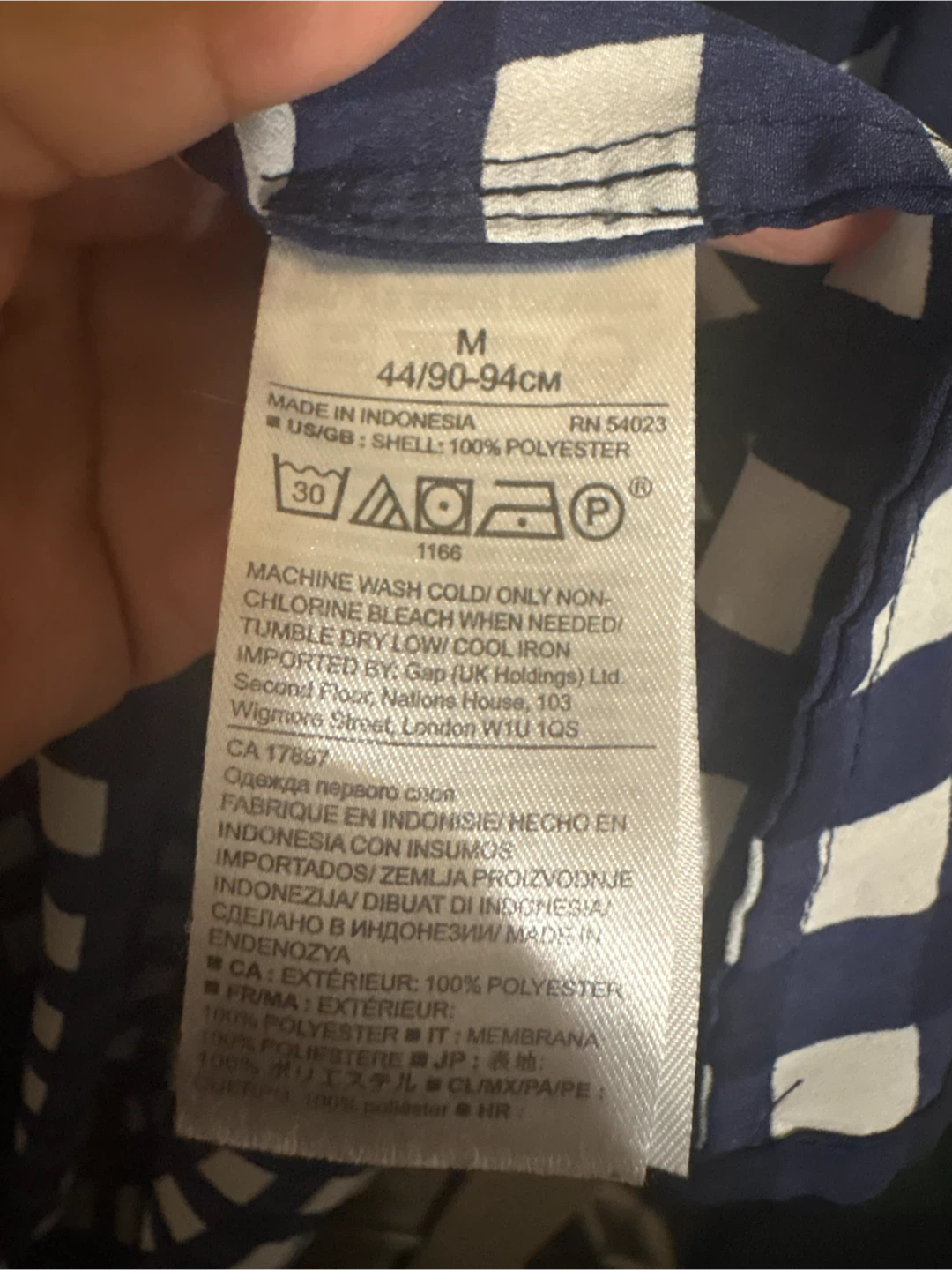 Banana Republic Navy and White Checkered Shirt - photo 3