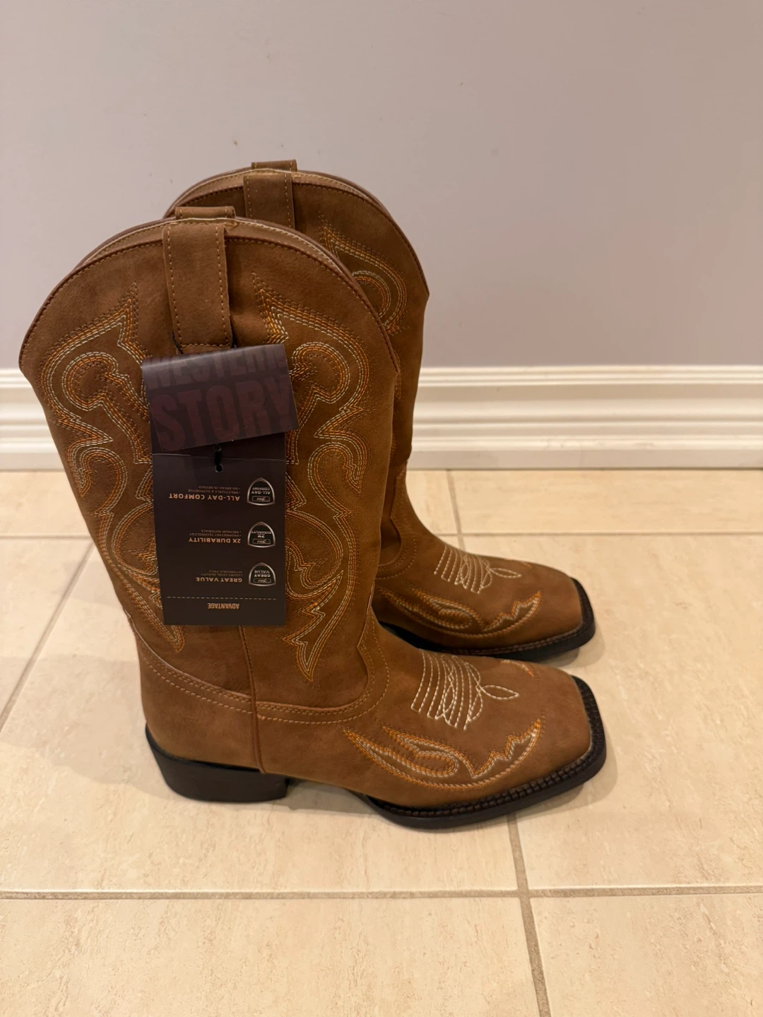Western Story Brown Cowboy Boots