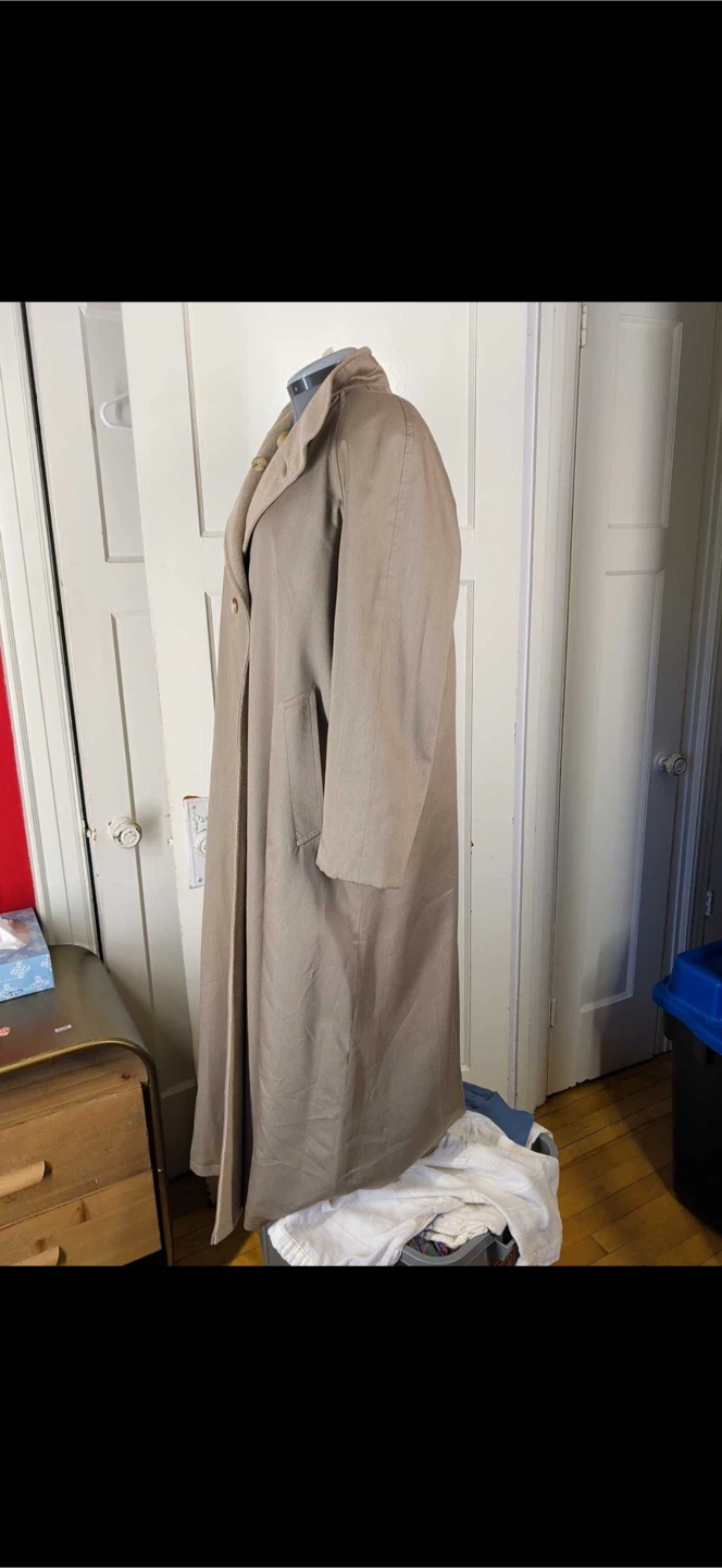 Vintage Saks Fifth Avenue Reversible Beige Wool Coat-XL - photo 3
