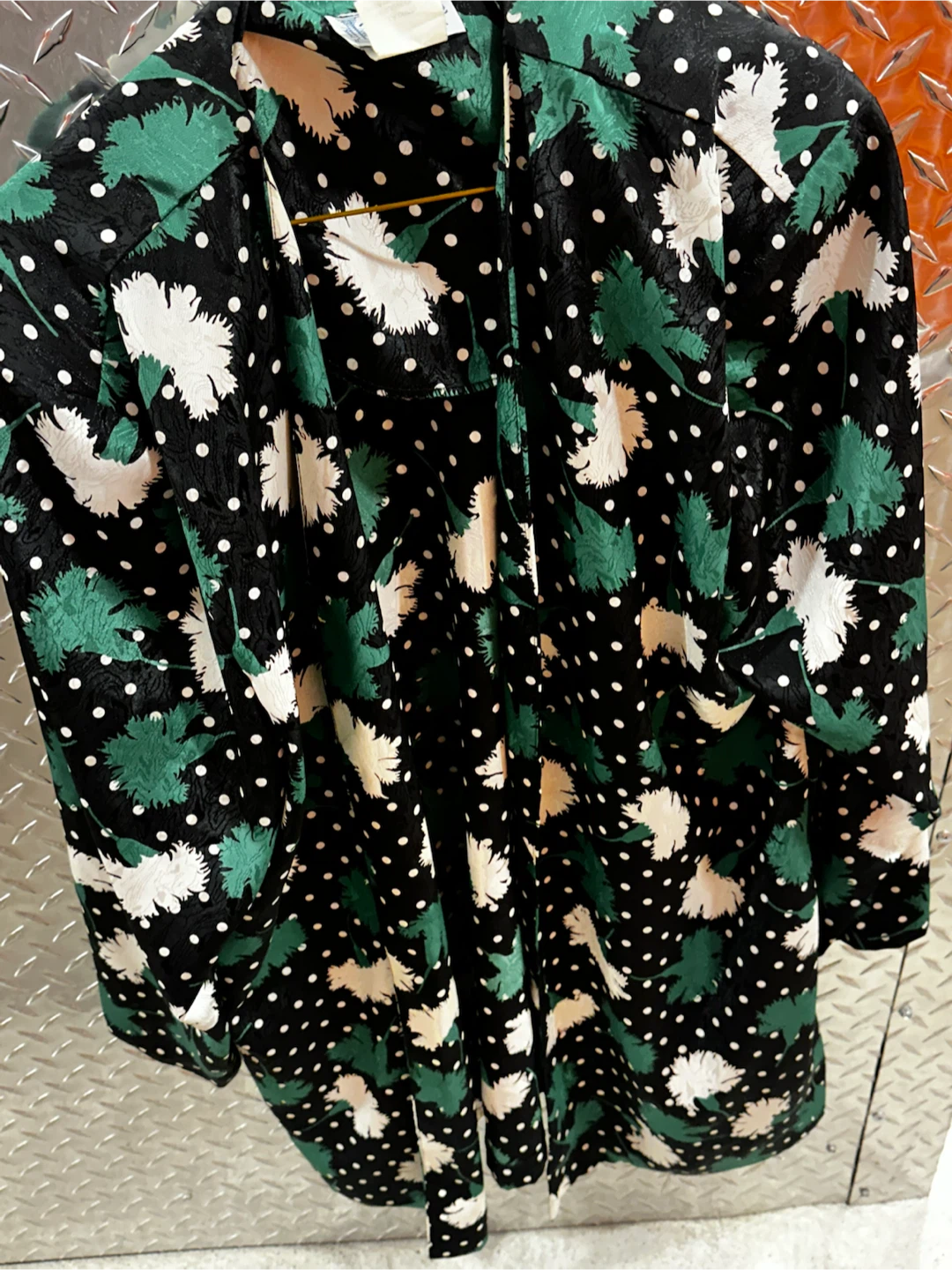 Vtg Nu-Mode Toronto Floral Polka Dot Blouse - photo 2