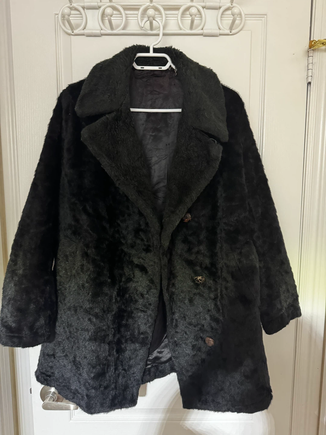 Vintage Agincourt Black Faux Fur Coat
