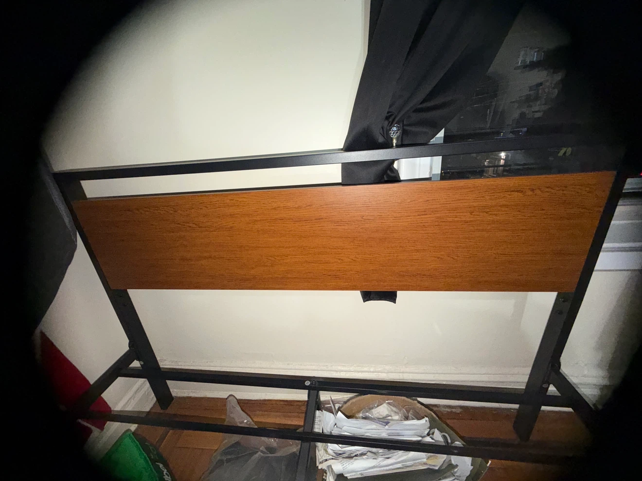 Full Size Metal and Wood Bed Frame W Mattress - photo 2
