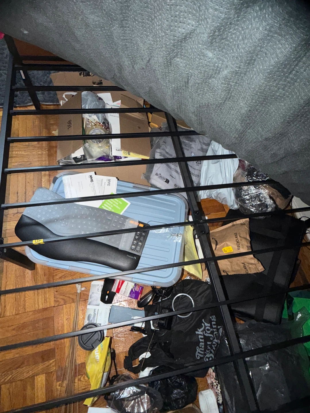 Full Size Metal and Wood Bed Frame W Mattress - photo 5
