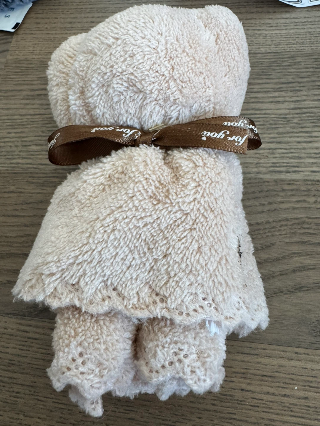 European Beige bear decorative hand towel