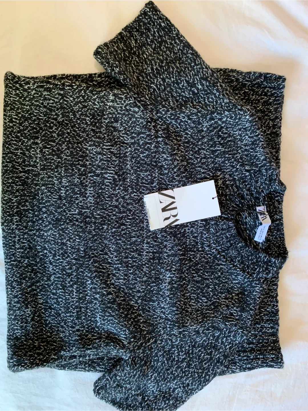 Brand new ZARA knit short sleeve dress black and white - photo 2