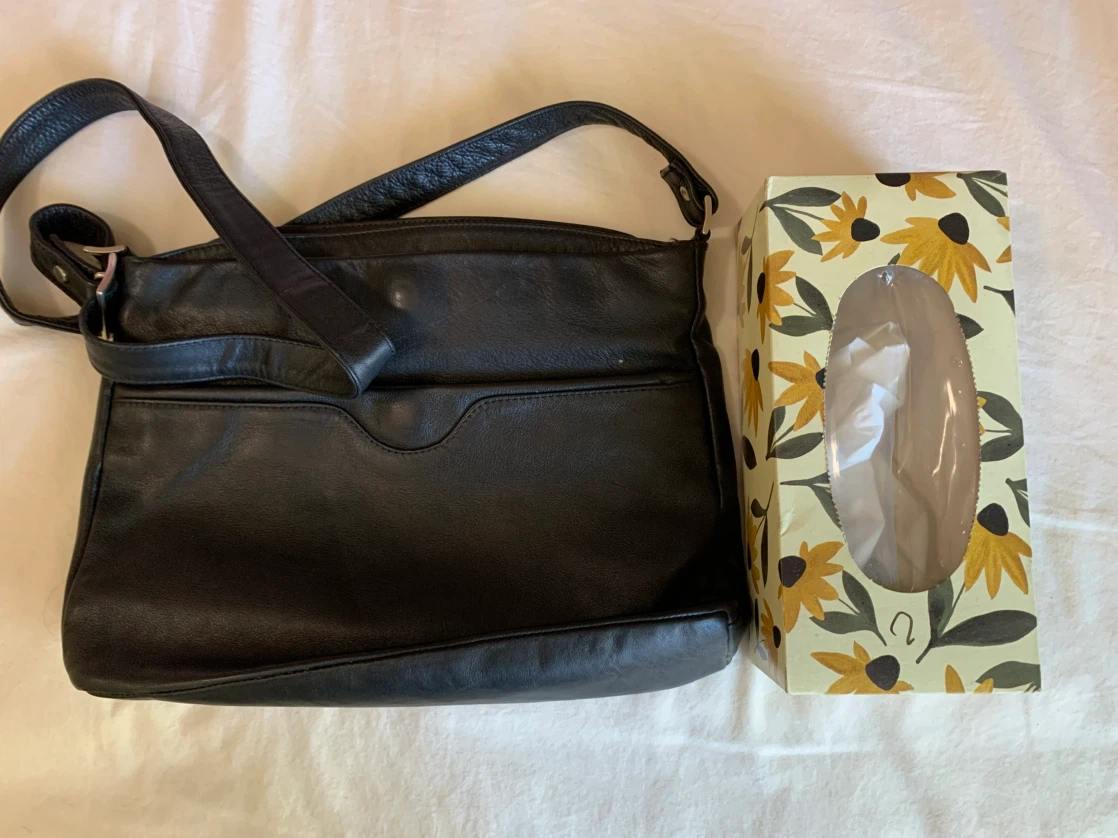 Real Black Leather Crossbody Bag - photo 3
