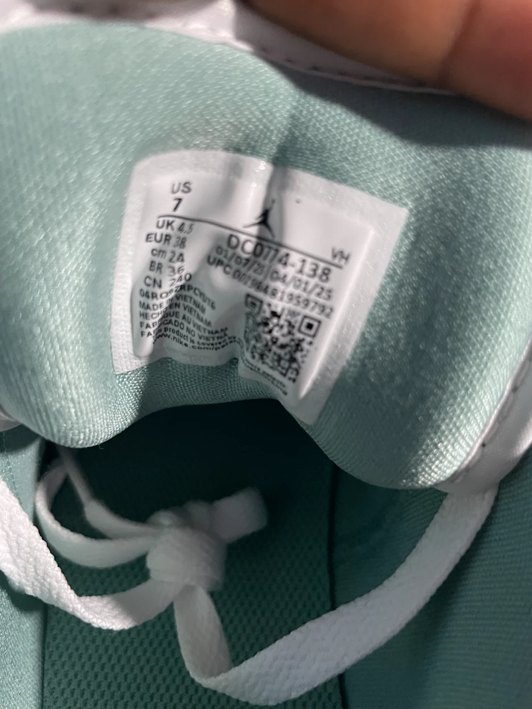 Air Jordan 1 Low Teal White Women's Size 7 - photo 3