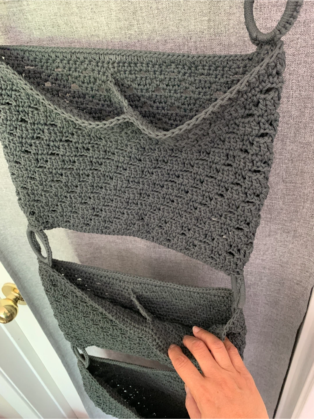 Crochet Hanging Wall Organizer - photo 2