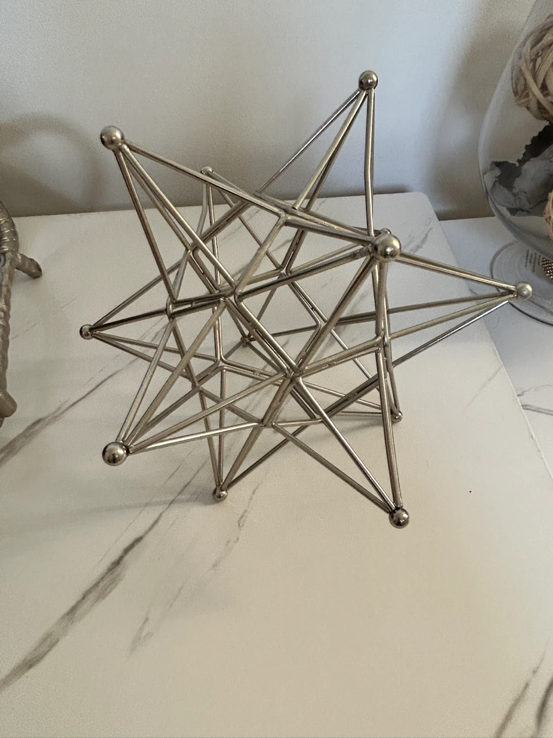 Set of 4 Silver-Tone Decorative Ornaments