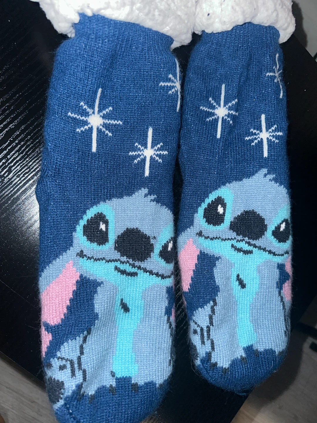 Disney Stitch Fuzzy Grip Socks - photo 2