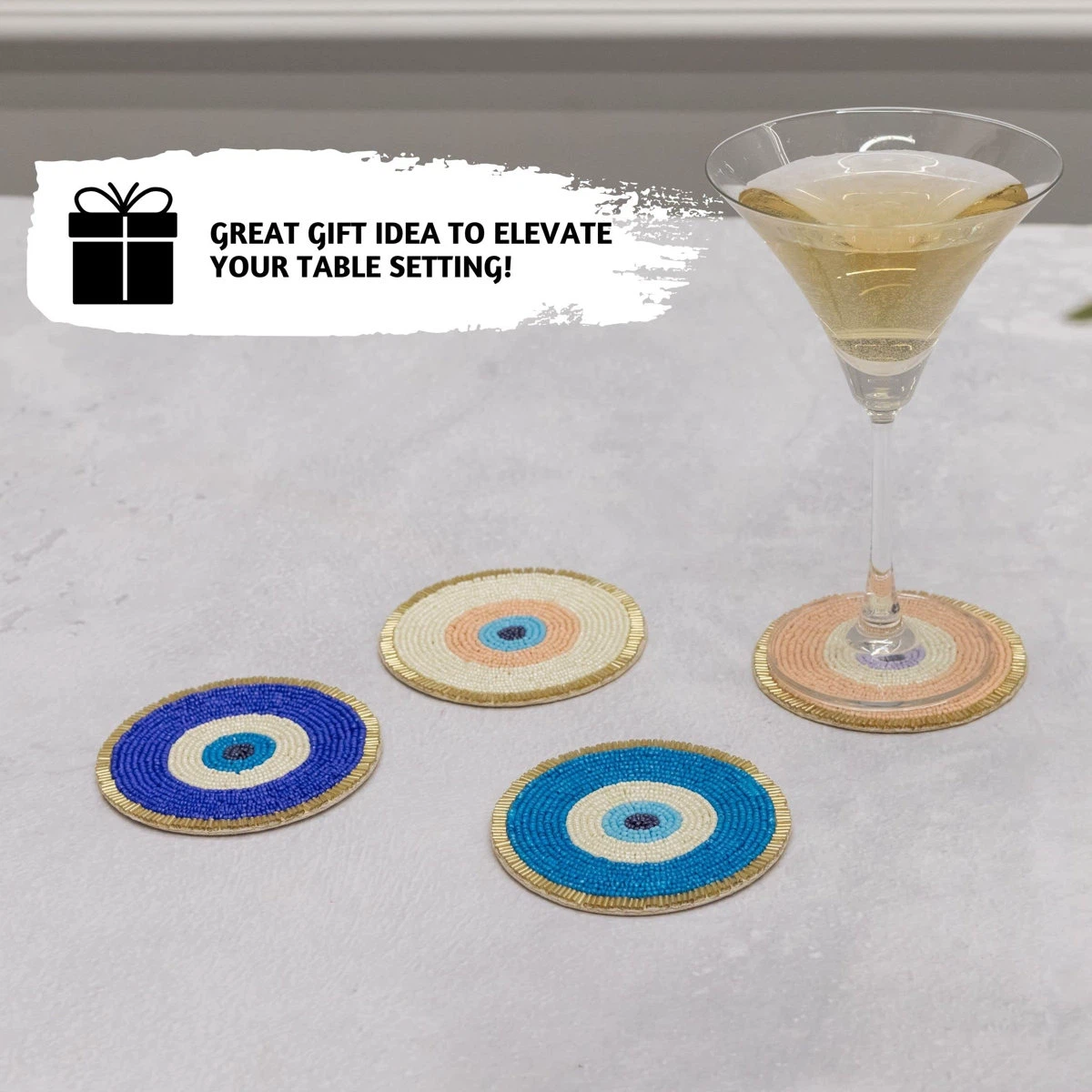 New handcrafted beaded Coasters - photo 3