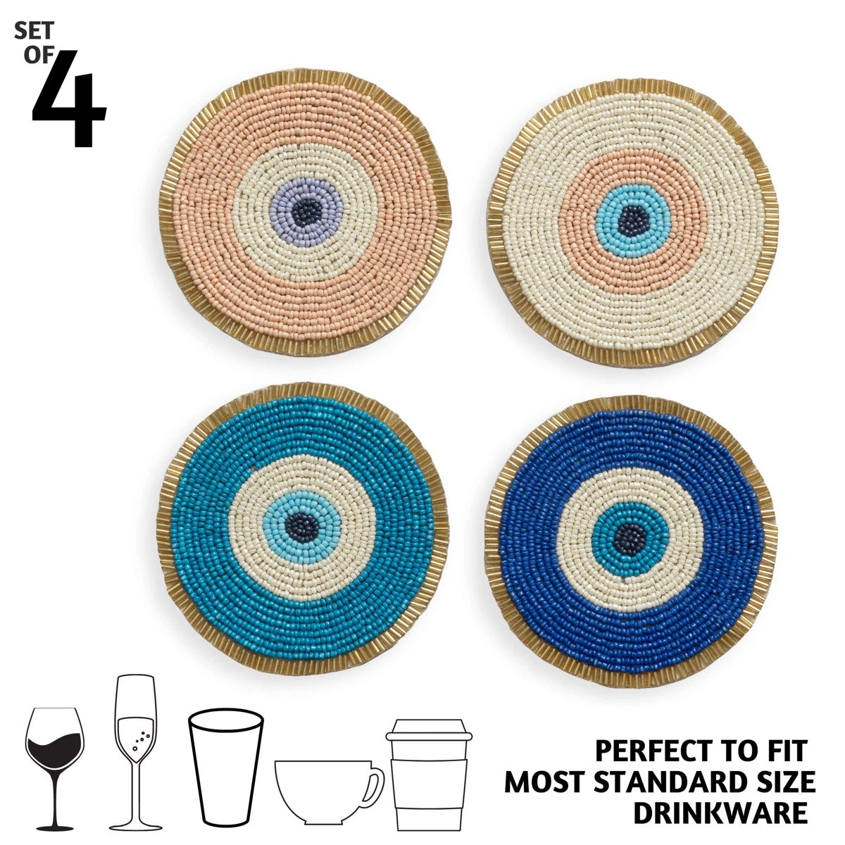 New handcrafted beaded Coasters - photo 4